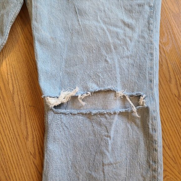 NEW NWT! ABERCROMBIE & FITCH THE '90s RELAXED JEAN HIGH RISE RIPPED DENIM 36/22L - Picture 6 of 8